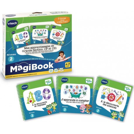 VTECH LIVRES MAGIBOOK MES APPRENTISSAGES DE GRANDE SECTION, CP ET CE1