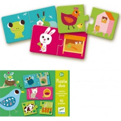 DJECO 10 PUZZLES 2 PIECES DUO HABITAT