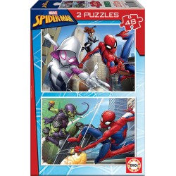 EDUCA 2 PUZZLES DE 48 PIECES SPIDERMAN