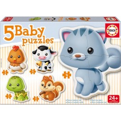 EDUCA 5 PUZZLES EVOLUTIF BABY ANIMAUX