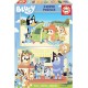 EDUCA BLUEY - PUZZLE BOIS 2 X 50 PIECES