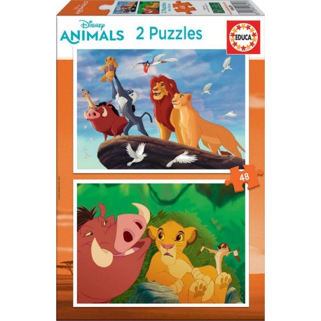 EDUCA PUZZLE 2 X 48 PIECES LE ROI LION