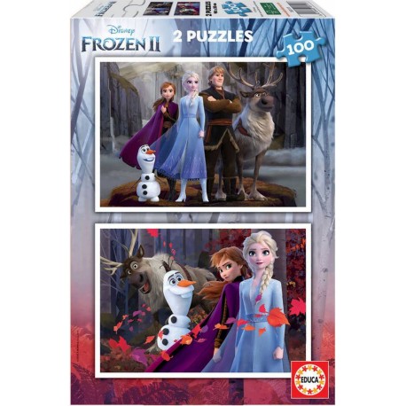 EDUCA PUZZLE 2X100 PIECES REINE DES NEIGES 2