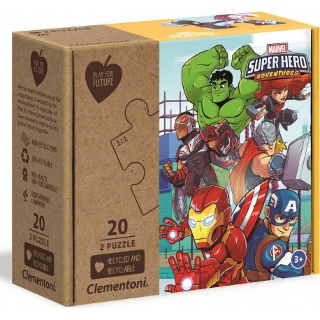 CLEMENTONI PUZZLE 2X20 PIÈCES MARVEL SUPERHERO