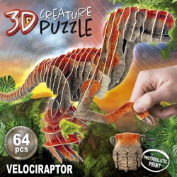 EDUCA PUZZLE 3D 64 PIECES VELOCIRAPTOR