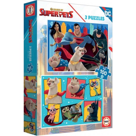 EDUCA PUZZLE DC LEAGUE OF SUPER-PETS 2 X 100 PIECES