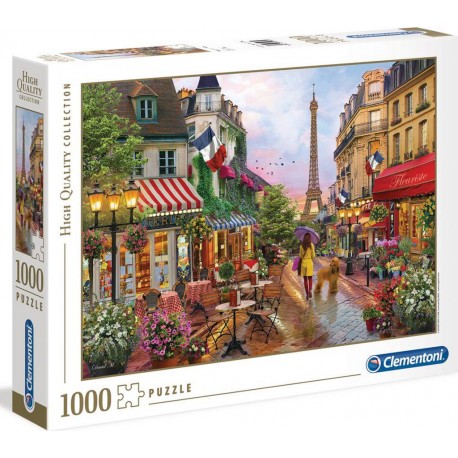 CLEMENTONI PUZZLE HIGH QUALITY 1000 PIÈCES DES FLEURS A PARIS