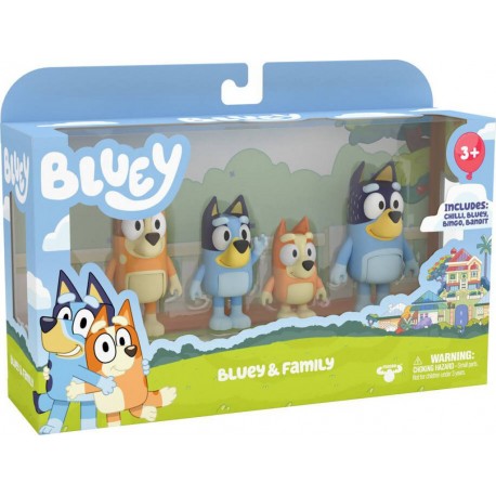 MOOSE BLUEY PACK FAMILLE 4 FIGURINES