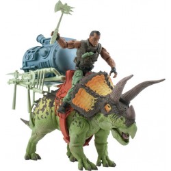 SIDJ DINOSAURE TRICERATOPS INVINCIBLE + FIGURINE JURASSIC CLASH