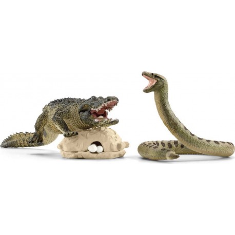 SCHLEICH DUEL ALIGATOR/ANACONDA