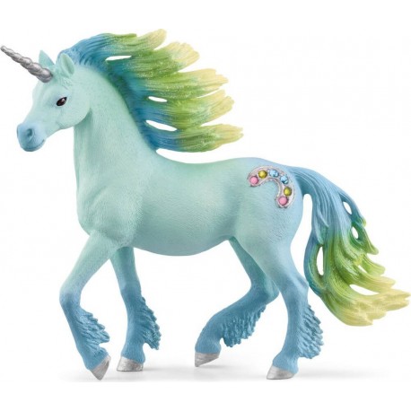 SCHLEICH FIGURINE LICORNE BARBE À PAPA, ÉTALON