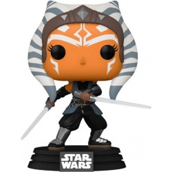 FUNKO FIGURINE POP BOBBLE AHSOKA AVEC SABRES STAR WARS THE MANDALORIAN