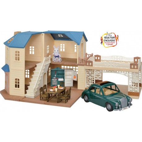 SYLVANIAN LA GRANDE MAISON ET SON ABRI VOITURE MAISONS