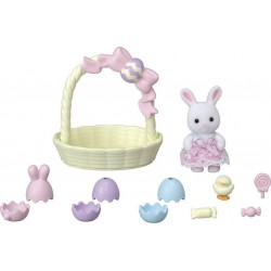 SYLVANIAN LE COFFRET DE PAQUES ET BEBE LAPIN BLANC TOUT POUR BEBES