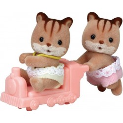 SYLVANIAN LES JUMEAUX ECUREUIL ROUX TOUT POUR BEBES