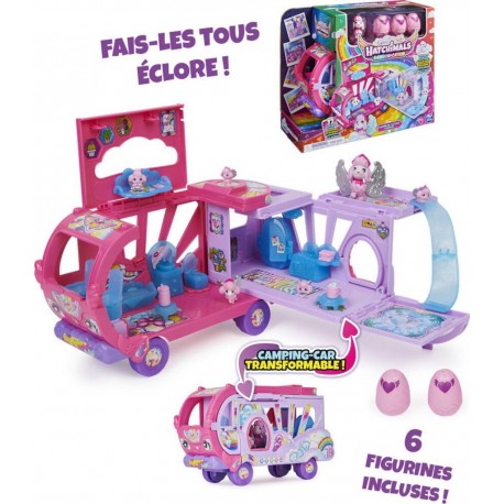 SPIN PLAYSET CAMPING CAR ARC-EN-CIEL FAMILLE SURPRISE