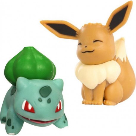 BANDAI POKEMON PACK DE 2 FIGURINES BULBIZARRE ET EVOLI 5 CM