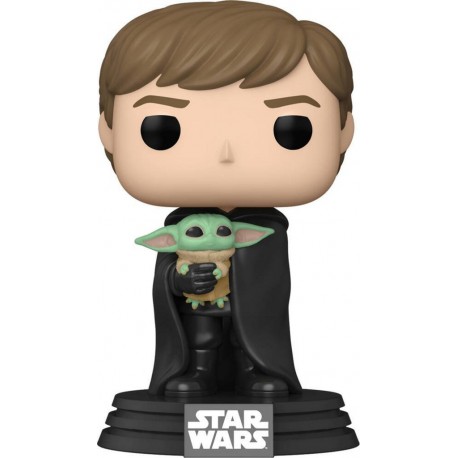 FUNKO POP BOBBLE FIGURINE LUKE SKYWALKER AVEC GROGU STAR WARS THE MANDALORIAN