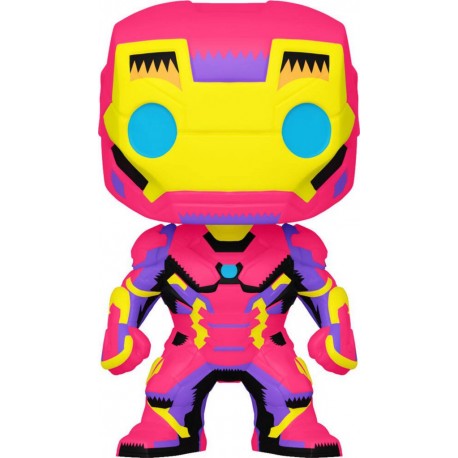 FUNKO POP BOBBLE FIGURINE IRON MAN MARVEL : BLACK LIGHT