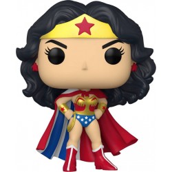 FUNKO POP HEROES FIGURINE WONDER WOMAN CLASSIC AVEC CAPE WONDER WOMAN 80TH DC COMICS