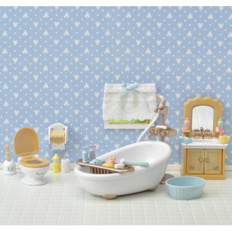 SYLVANIAN SET SALLE DE BAIN MEUBLES ET ACCESSOIRES