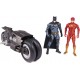 SPIN THE FLASH PACK BATCYCLE + 2 FIGURINES