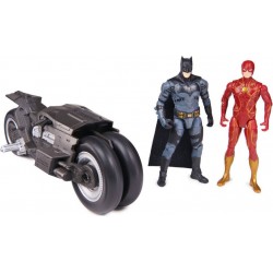 SPIN THE FLASH PACK BATCYCLE + 2 FIGURINES