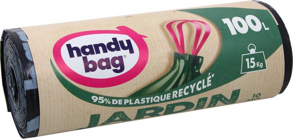 Handy Bag Sacs poubelle 100L Jardin x10 DISCOUNT.MEGASTOREXPRESS.COM