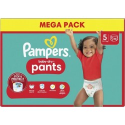 Pampers Couches-culotte Taille 5 12-17Kg baby dry x80