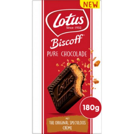 Lotus Chocolat noir fourré pâte de spéculoos 180g