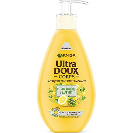 ULTRA DOUX Lait corps hydratant raffermissant citron & café vert peaux relachées 250ml