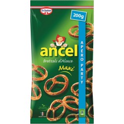 Ancel Biscuits apéritifs Bretzels Maxi 200g (lot de 2)