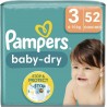 Pampers Couches Baby Dry Géant maxi T3 x 52