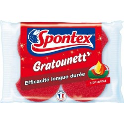 Spontex Gratounett’ Stop Graisse Rouge x2