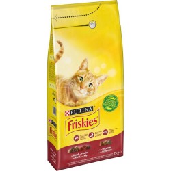 Friskies Croquettes Bœuf-Poulet et aux Légumes pour chats 2Kg (lot de 4)