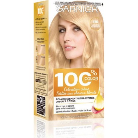 GARNIER 100% COLOR 110 SUPER ECLAIRCIS Ulta blond boîte