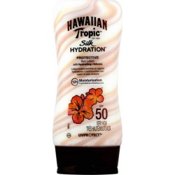 Hawaiian Tropic Silk Hydratation SPF 50 Protective Sun Lotion 180ml (lot de 2)