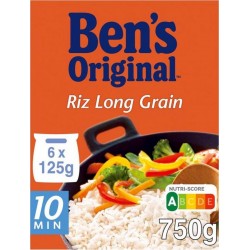 Riz long grain Ben's Original Sachet cuisson 10min 6x125g