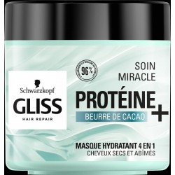 SCHWARZKOPF Gliss Masque cheveux hydratant au beurre de cacao et protéines pot 400ml