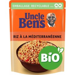 Uncle Ben’s Riz micro-ondes Bio à la méditerranéenne 2mn 240g