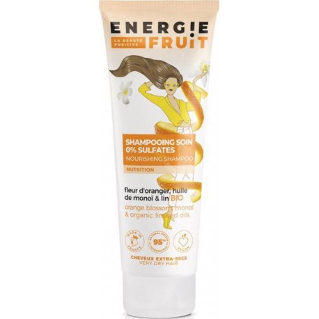 Energie Fruit ENERGIE FR Shampooing Sans Sulfates Monoi Oranger & Huile D'argan Bio 250ml Cheveux Extra Secs 250ml