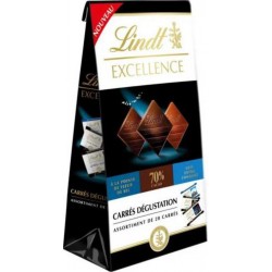 Lindt Chocolat noir fleur sel et au lait x28 154g