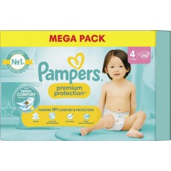 Mega Pack 96 Couches PAMPERS  Baby-Dry  Taille 4 (9 à 14 KG) Lot