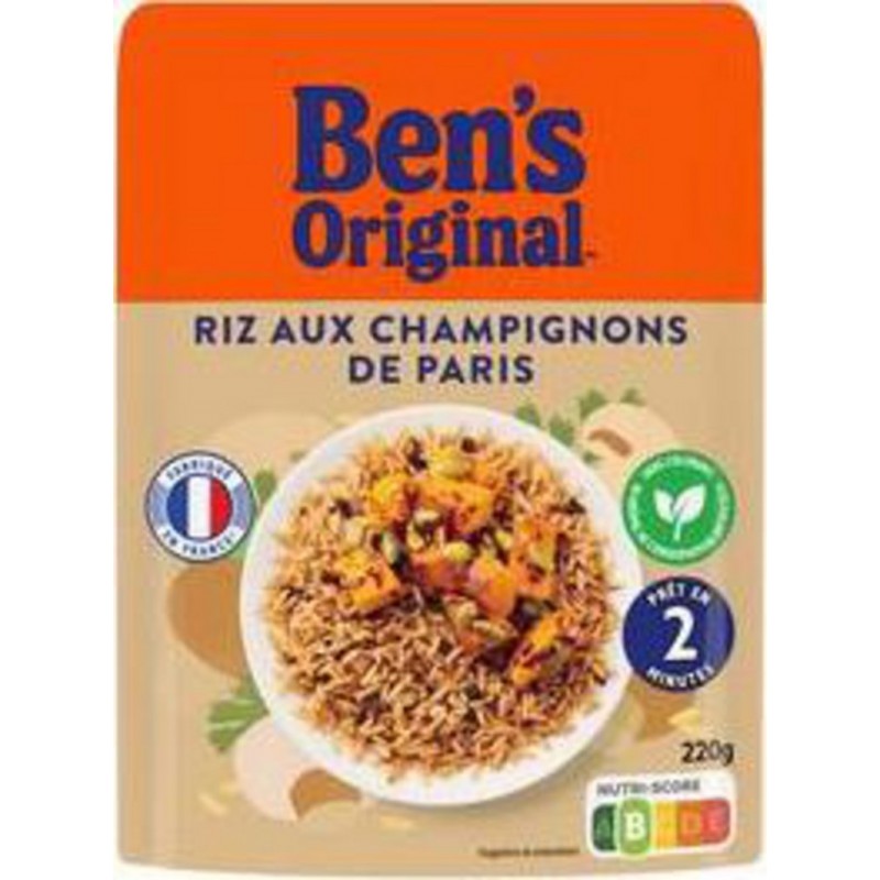 Ben's Original UNCLE BEN'S RIZ MICRO-ONDES EXPRESS AUX CHAMPIGNONS DE PARIS  250g 
