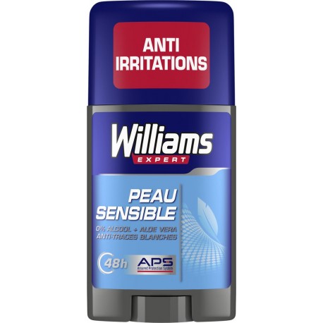 Williams Déodorant peau sensible stick ice 75ml (lot de 5)