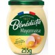 Benedicta Mayonnaise nature goût fin et délicat 255g (lot de 6)