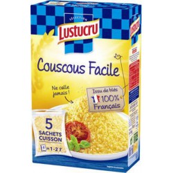 Lustucru Semoule de Couscous Sachet cuisson Couscous Facile 5x100g