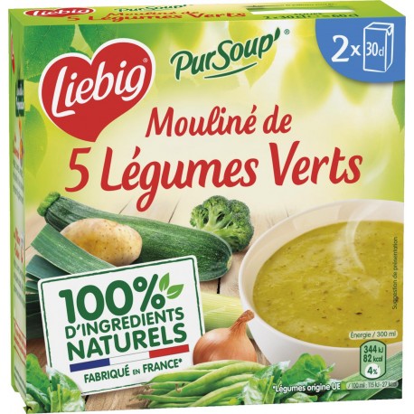 Liebig Mouliné 5 Légumes Verts 2x30cl 60cl