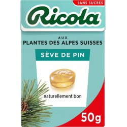 RICOLA Plantes des Alpes Suisses Sève de Pin SANS SUCRE 50g