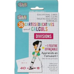 Jeux 2 Momes 36 Cartes éducatives mathématique - Division